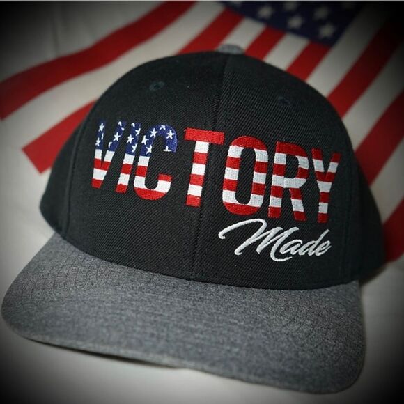 NWT Victory Made Patriot SnapBack Cap Hat Red White Blue and Black - Picture 1 of 9